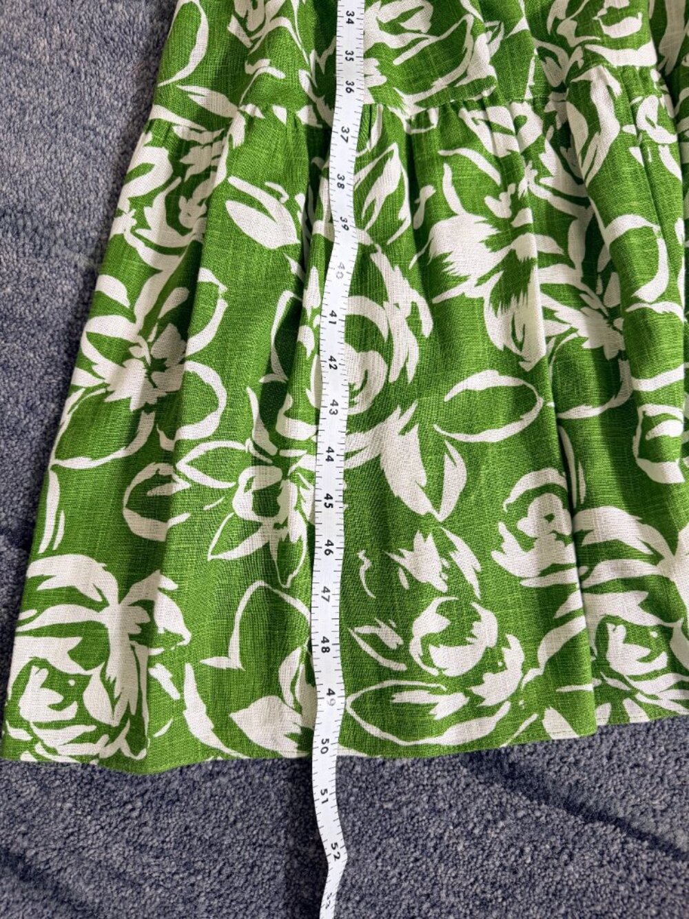 Zara Linen Floral Cutout Maxi Dress — Size XS | Green & White | Worn Once - Picture 10 of 10